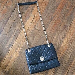 Kate Spade Natalia Shoulder Bag, Small - Black/Silver Hardware Quilted Look
